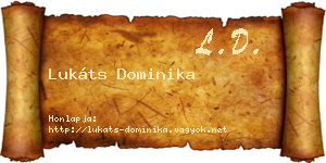 Lukáts Dominika névjegykártya