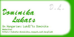 dominika lukats business card